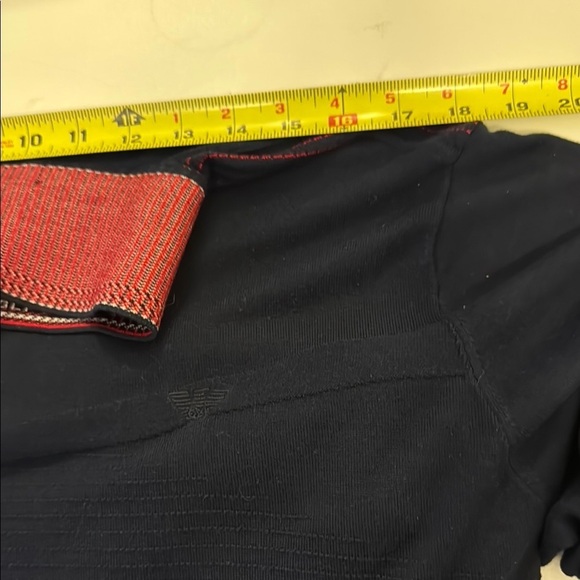 Giorgio Armani Golf Sport Navy and Red Men's Shirt #171 - Picture 10 of 11